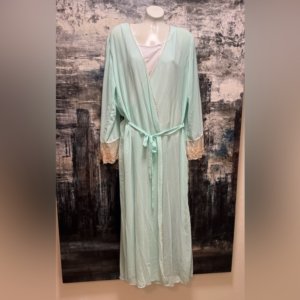 Vintage Embroidery French lace Intimates by Flora lingerie robe intricate